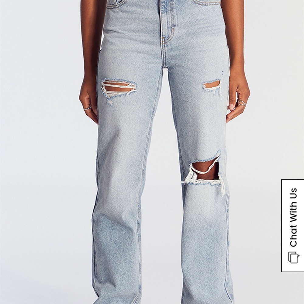 PacSun Blue Boyfriend Distressed Jeans